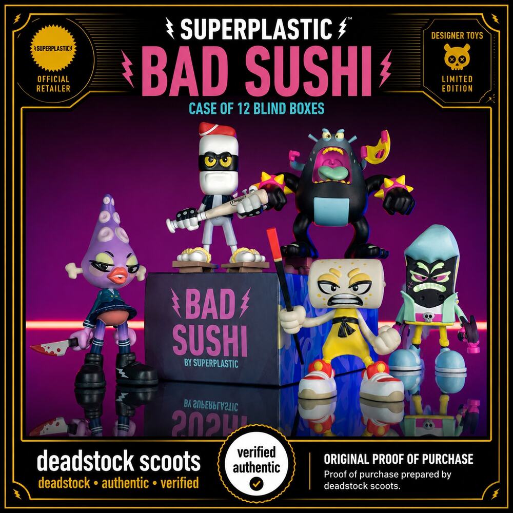 Superplastic BAD SUSHI Full Case 12 Blind Boxes Sealed Vinyl Figures